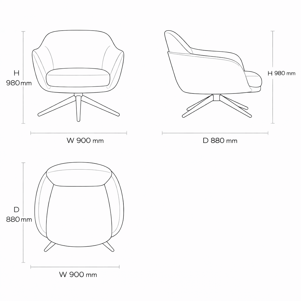 Схема сборки Кресло Mad Chair by Poliform