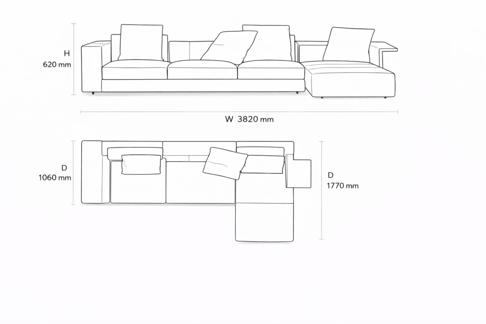 Схема сборки Диван Freeman by Minotti