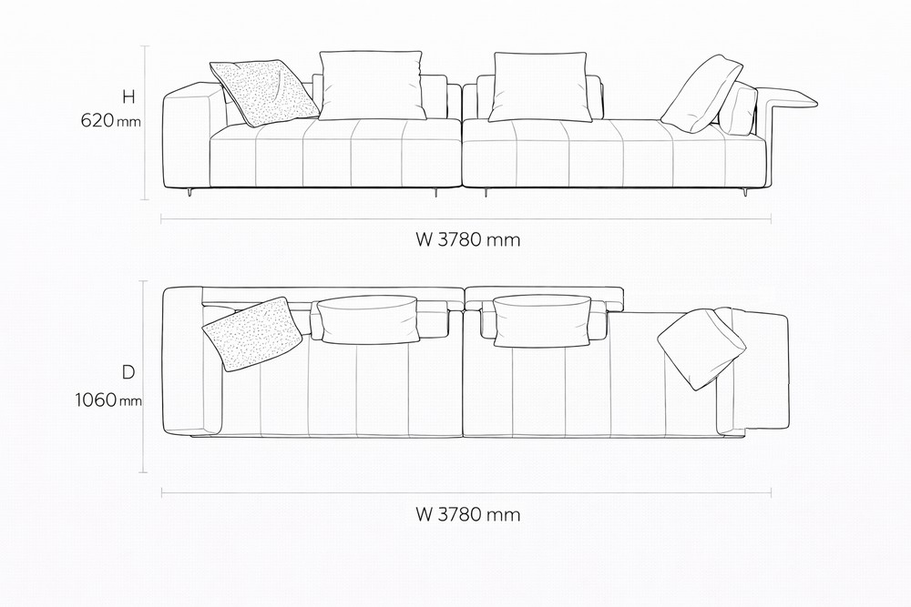 Схема сборки Диван Freeman 02 by Minotti
